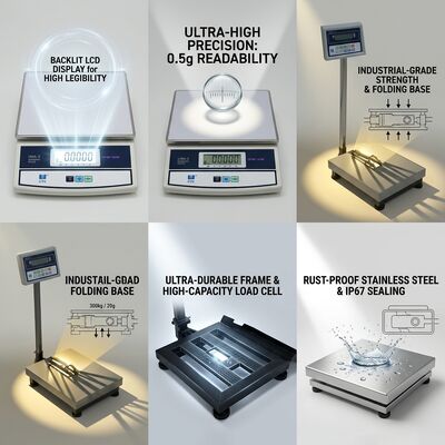 RS232 Interface Digital Weighing Scale 15kg Retail Price Computing Backlit Display