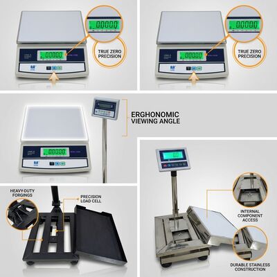 Counting Function Digital Weighing Scale 20kg Dual Display Backlit LED Keypad